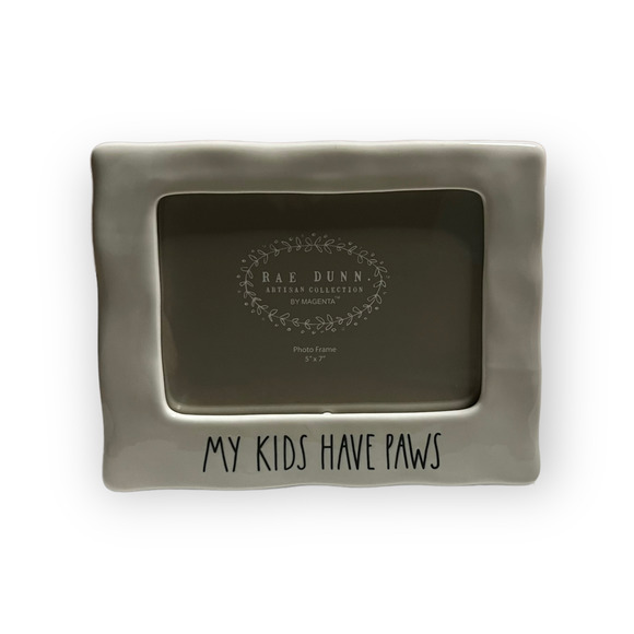 Rae Dunn Other - Rae Dunn Artisan Collection White & Black Ceramic My Kids Have Paws Photo Frame